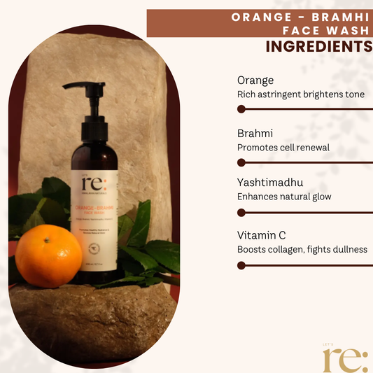 Orange Brahmi Face Wash for Fresh Glowing Skin