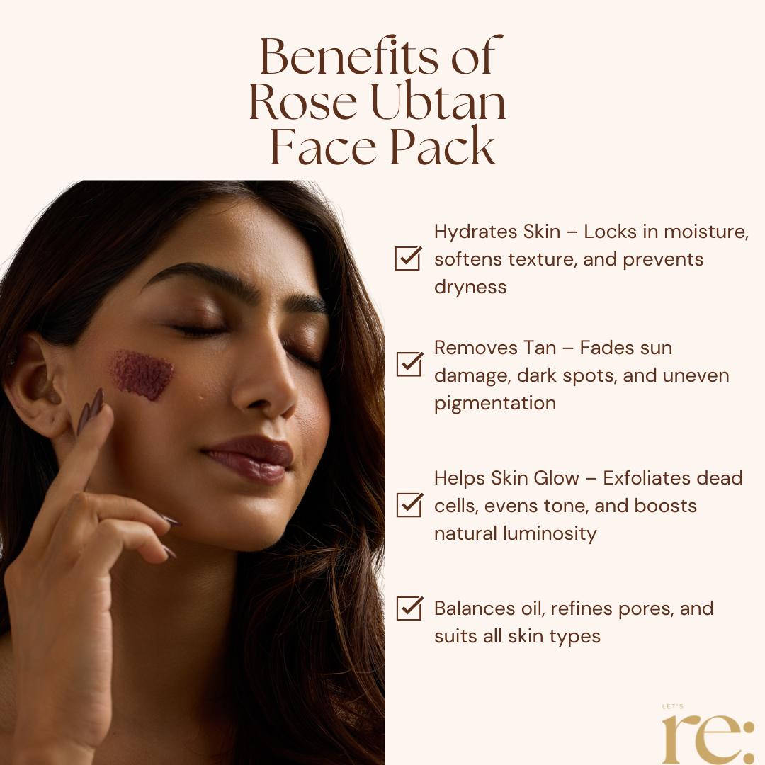 Rose Ubtan Face Pack for Skin Brightening