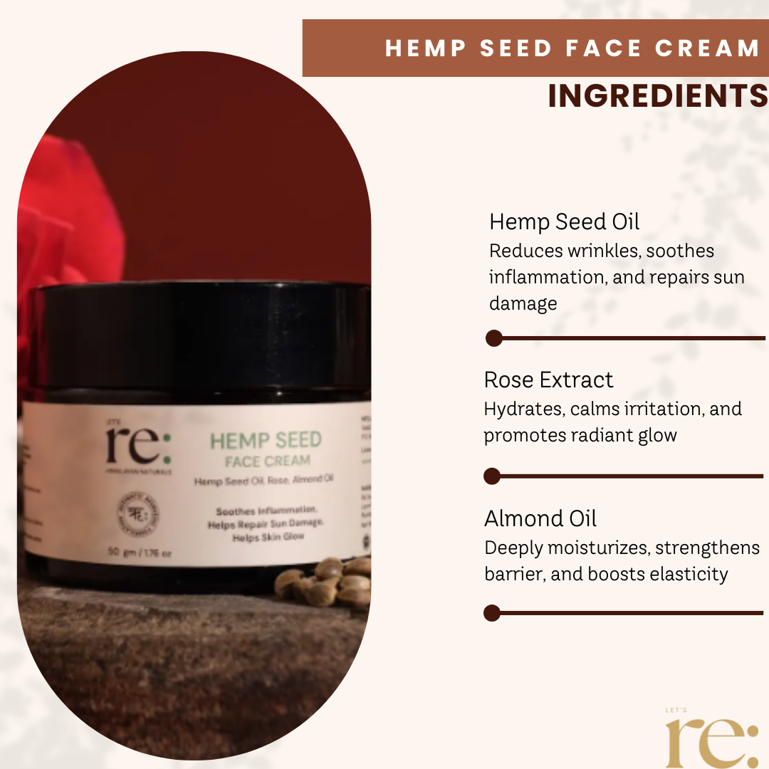 Hemp Seed Face Cream for Anti-Aging & Hydration