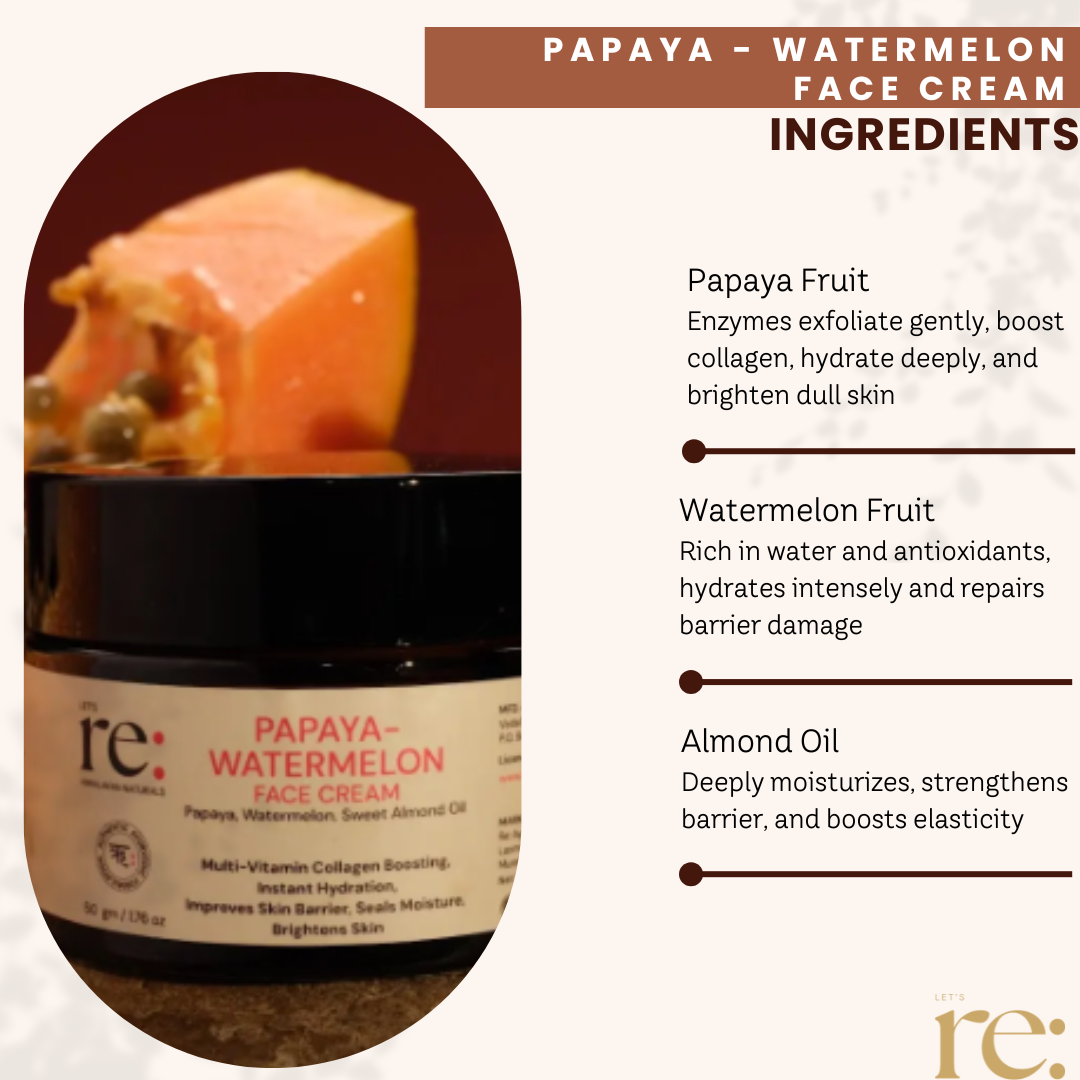 Papaya Watermelon Face Cream for Soft Glowing Skin