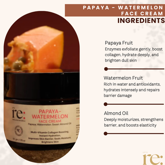 Papaya Watermelon Face Cream for Soft Glowing Skin