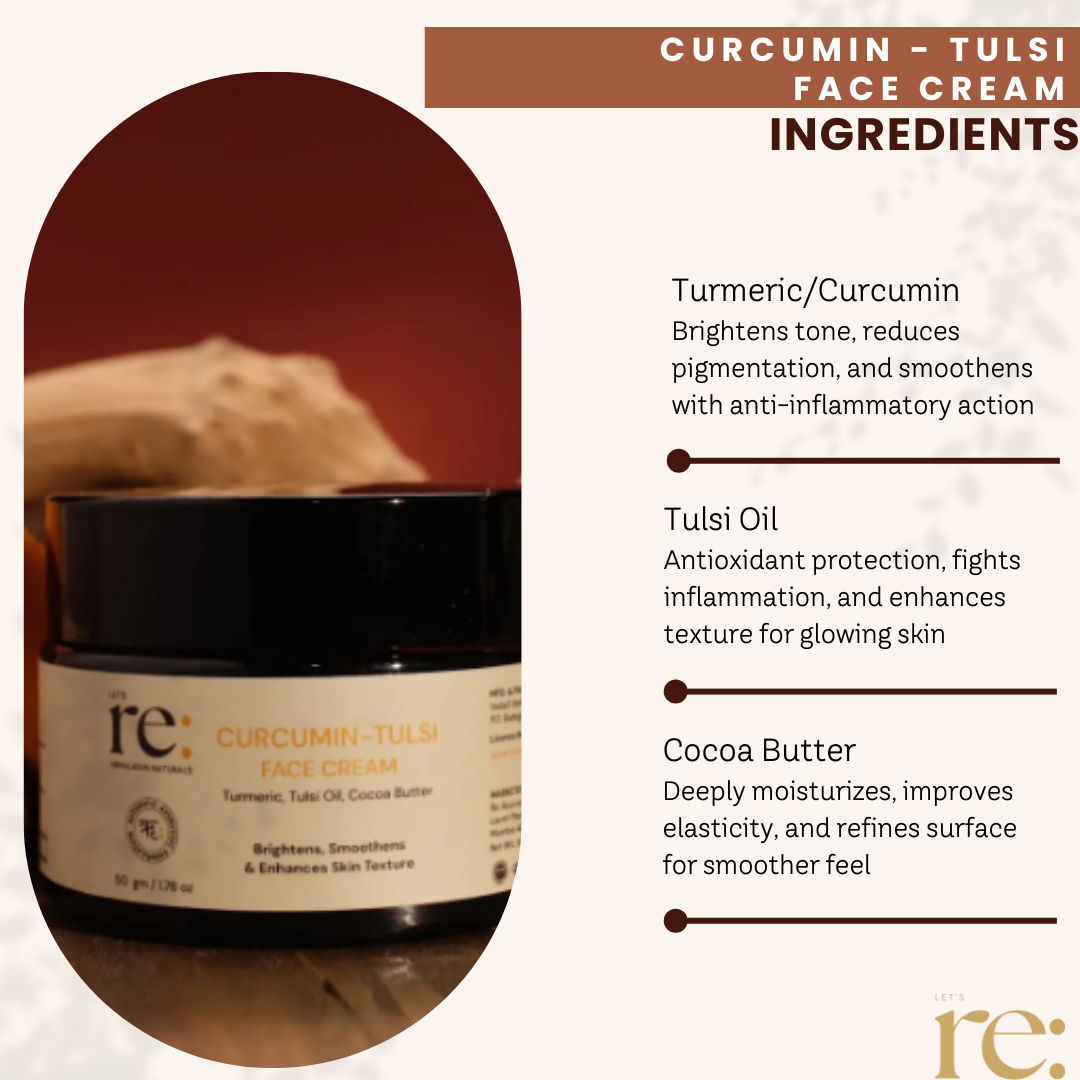 Curcumin Tulsi Face Cream for Brightening Care