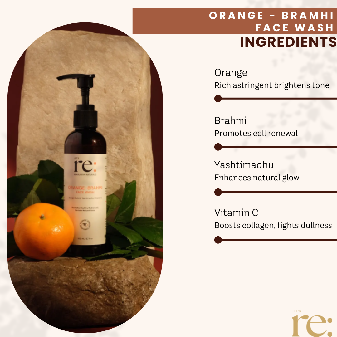 Orange Brahmi Face Wash for Fresh Glowing Skin