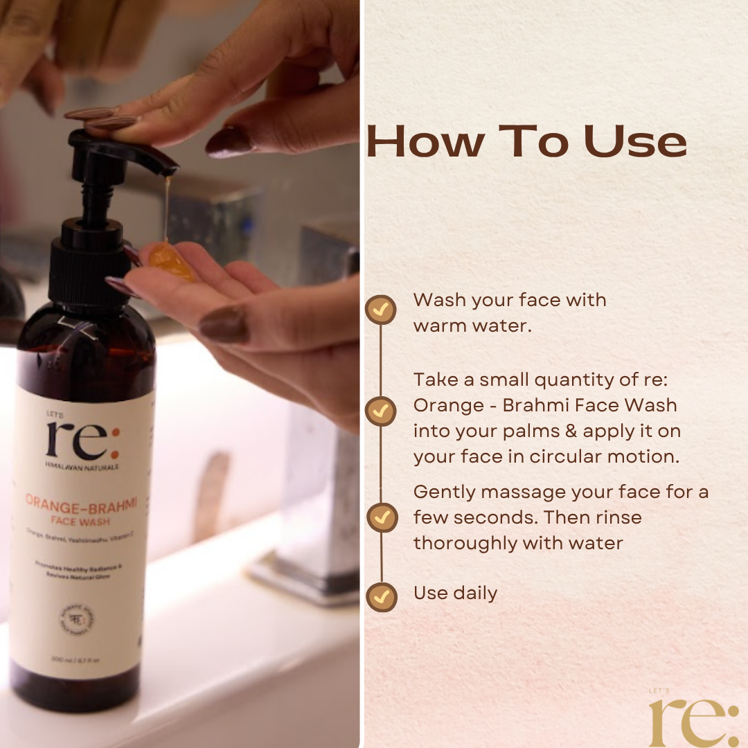 Orange Brahmi Face Wash for Fresh Glowing Skin
