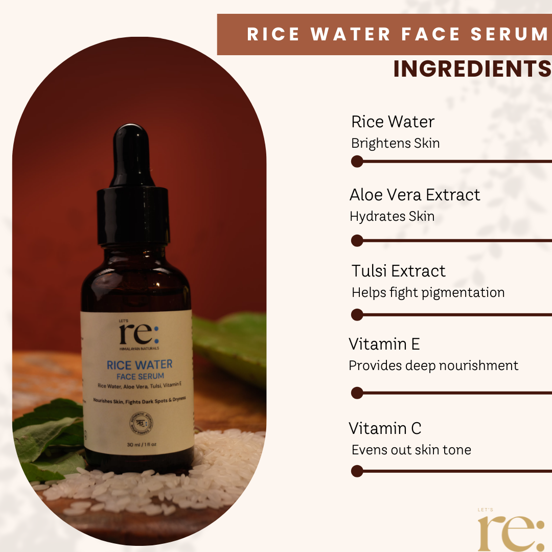 Rice Water Face Serum for Brightening & Hydration