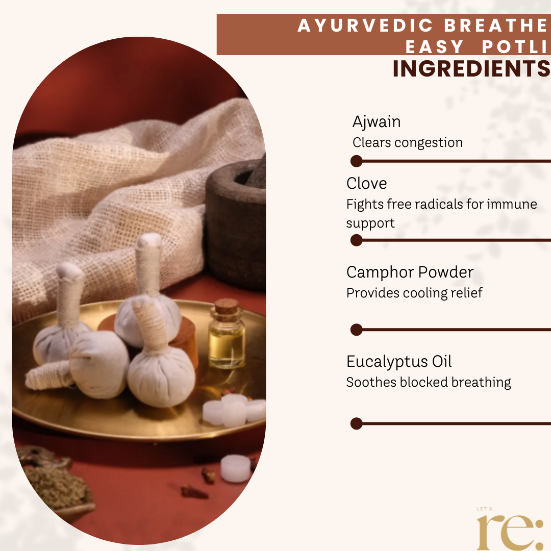 Ayurvedic Breathe Easy Potli for Clear Breathing Support