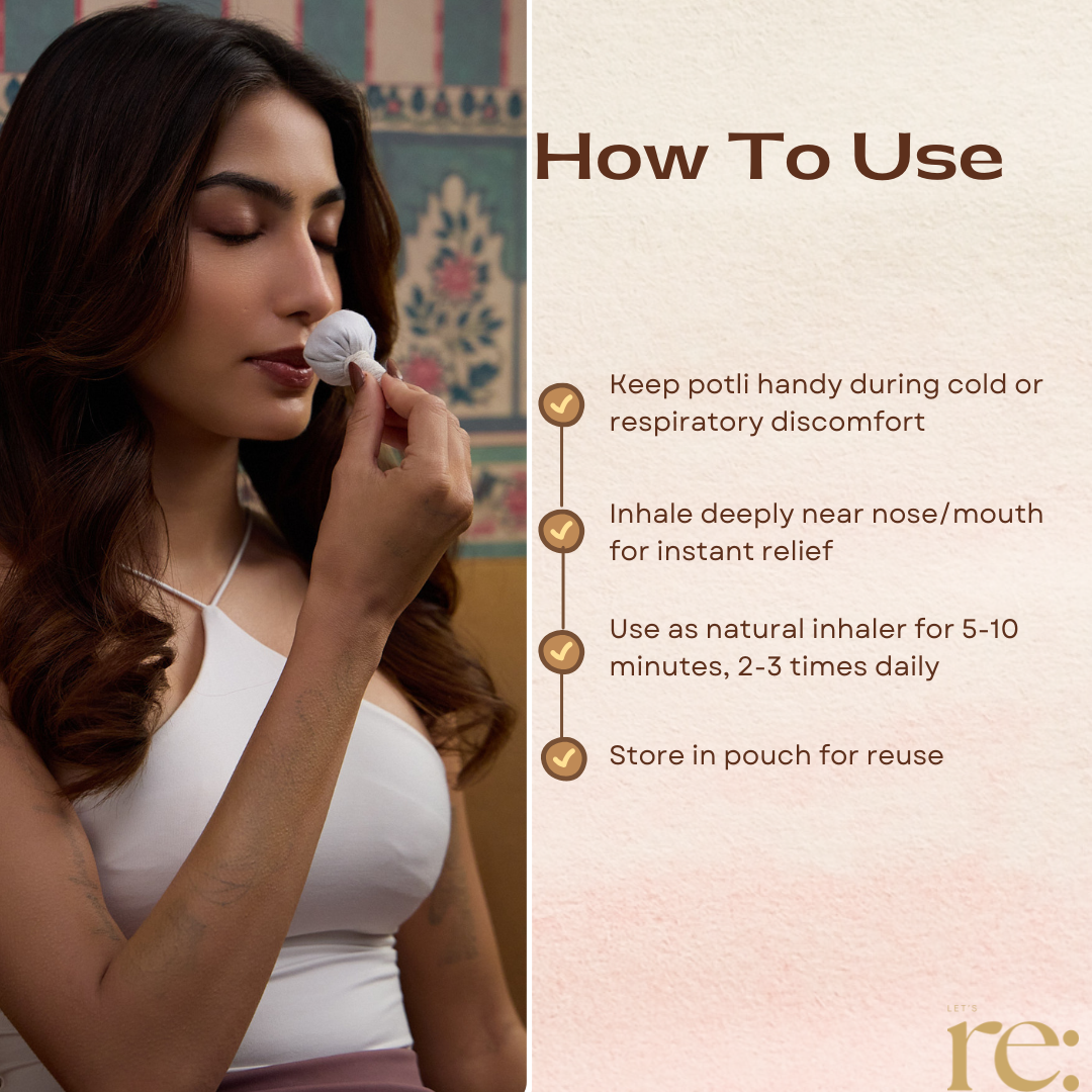 Ayurvedic Breathe Easy Potli for Clear Breathing Support