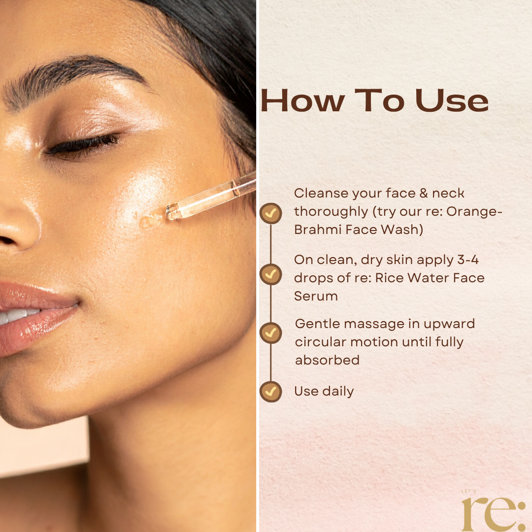Rice Water Face Serum for Brightening & Hydration