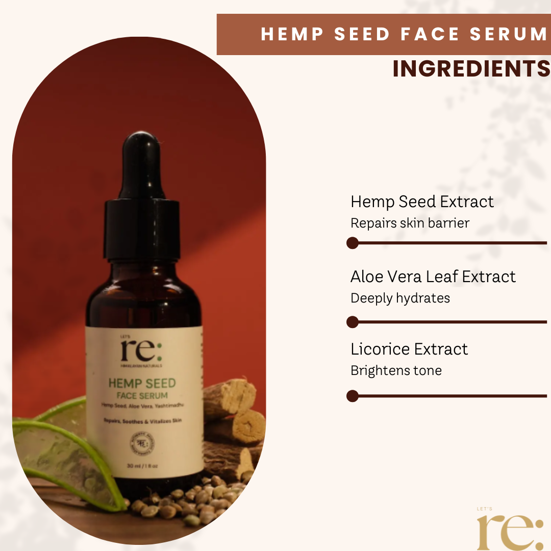 Hemp Seed Face Serum for Skin Repair & Hydration