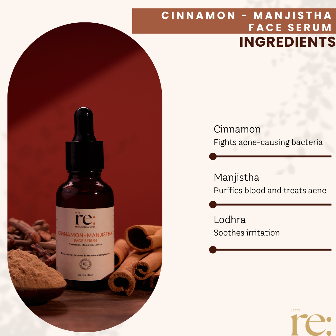 Cinnamon Manjistha Face Serum for Acne & Clear Skin