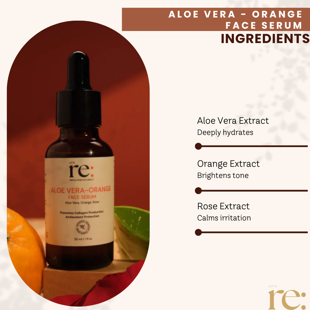Aloe Vera Orange Face Serum for Hydration & Glow