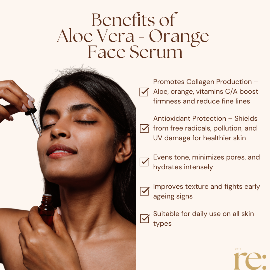 Aloe Vera Orange Face Serum for Hydration & Glow