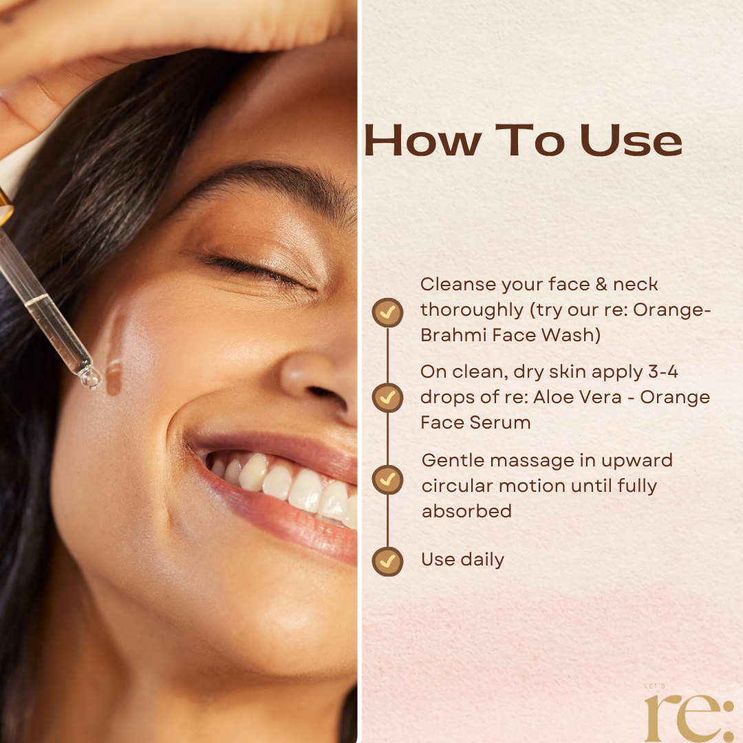 Aloe Vera Orange Face Serum for Hydration & Glow