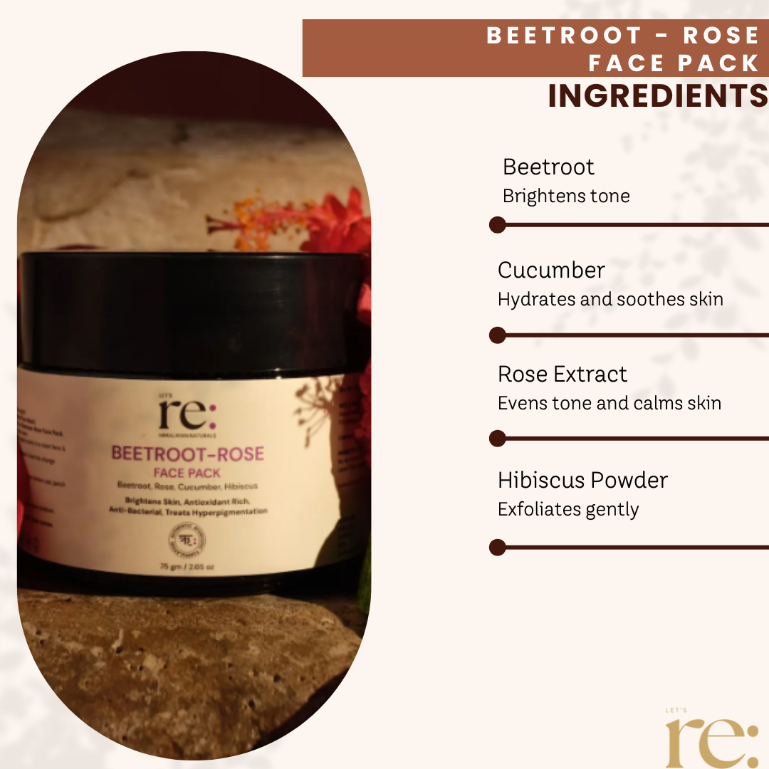 Beetroot Rose Face Pack for Brightening Glow