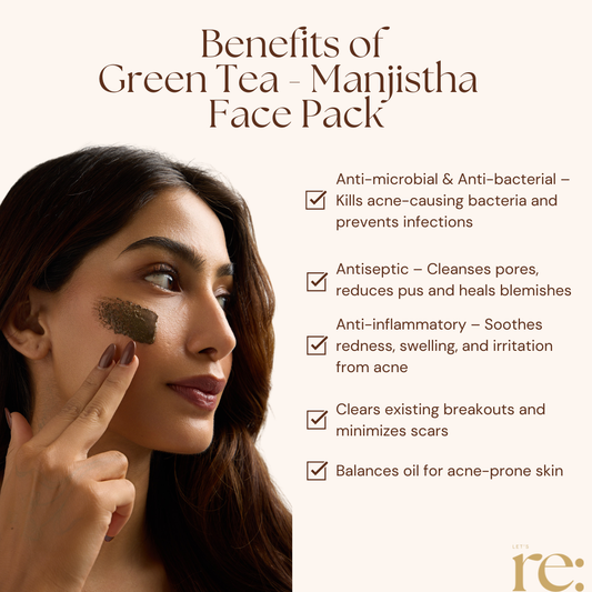 Green Tea Manjistha Face Pack for Acne Control