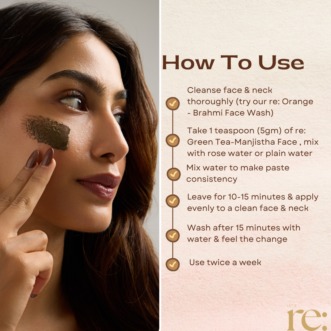 Green Tea Manjistha Face Pack for Acne Control